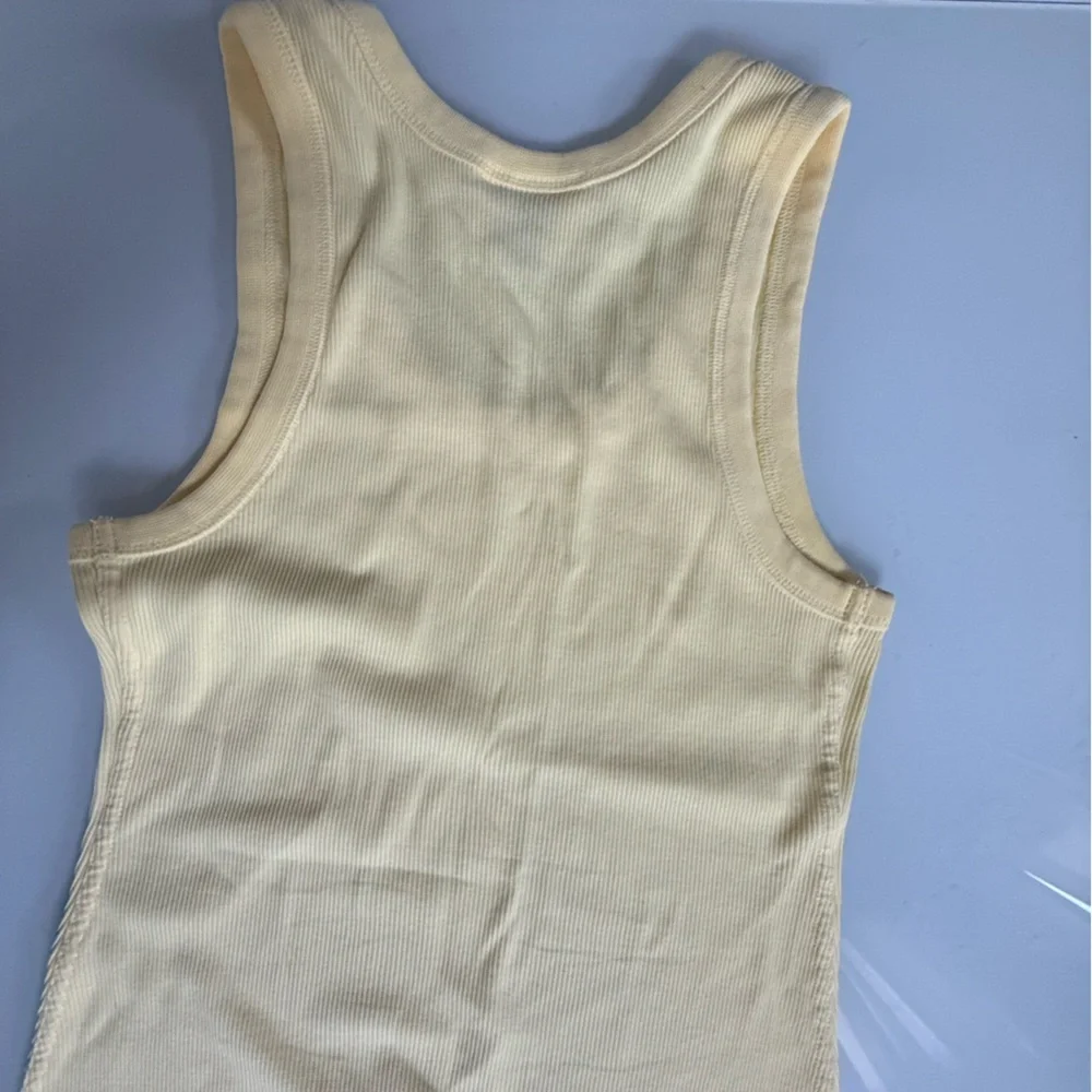 Universal Thread Soft Yellow Ribbed Tank - Picture 2 of 7